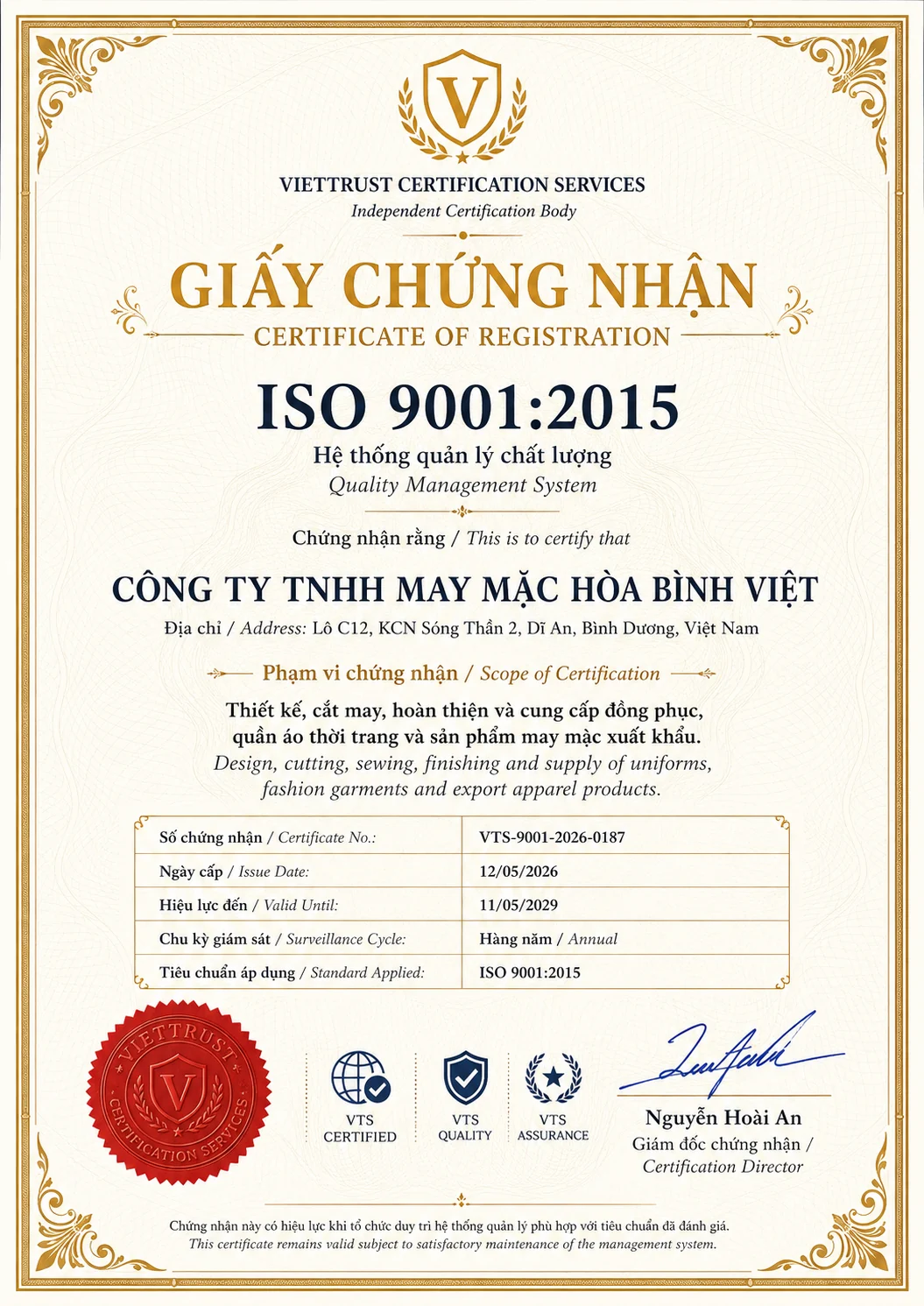 Chứng nhận hợp quy
