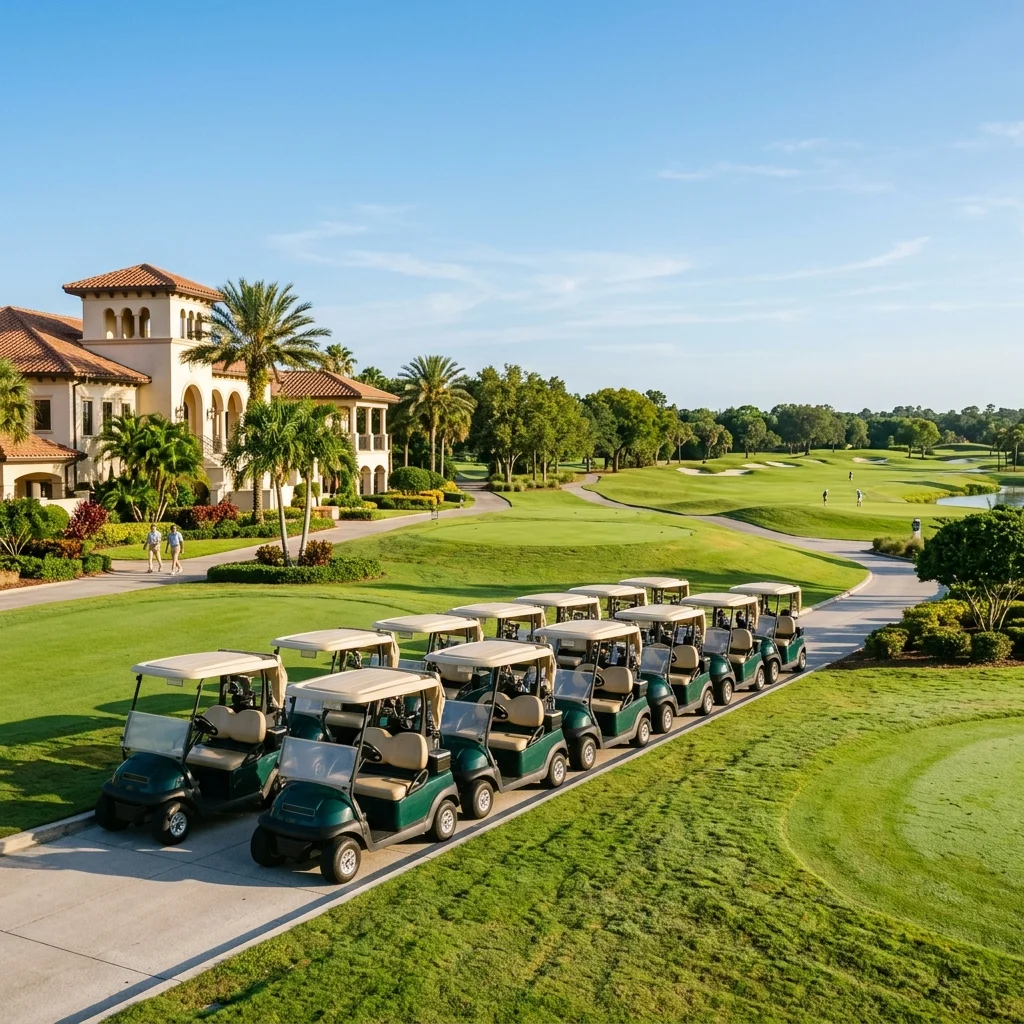 Delivery of lithium battery for golf cart at resort